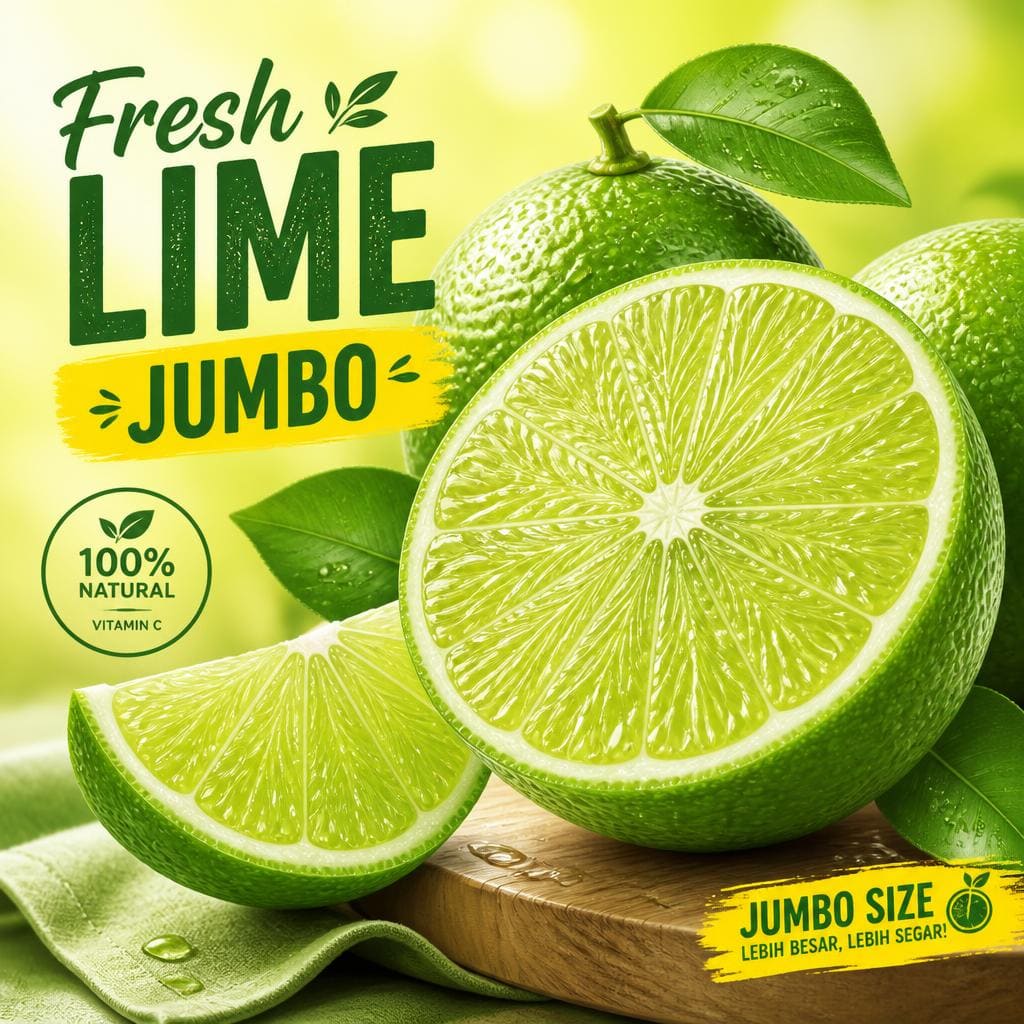Fresh Lime Jumbo dengan rasa jeruk nipis segar khas Waroeng Steak & Shake